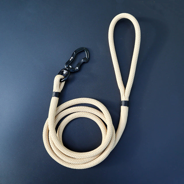 Black & Beige Rope Leash
