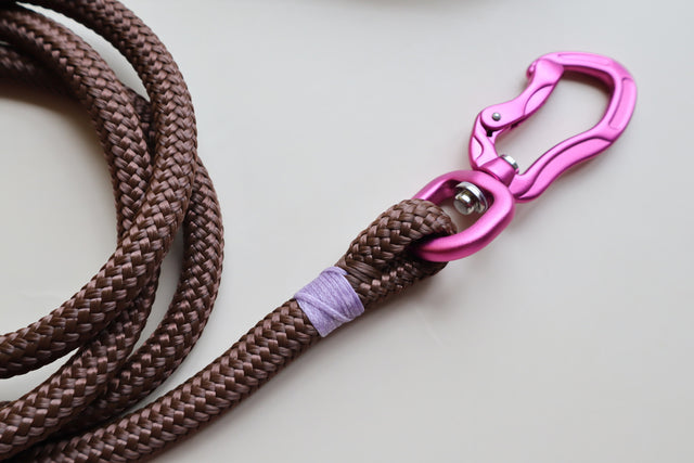 Pink & Brown Rope Leash