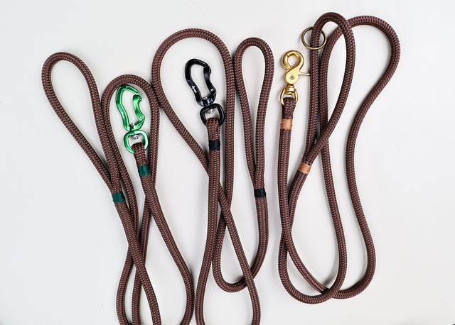 Black & Brown Rope Leash