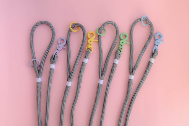Trigger Clip Rope Leash - Pastel