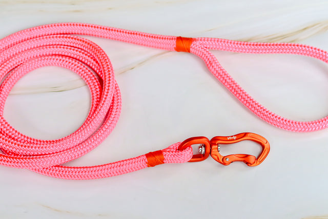 Orange & Pink Rope Leash