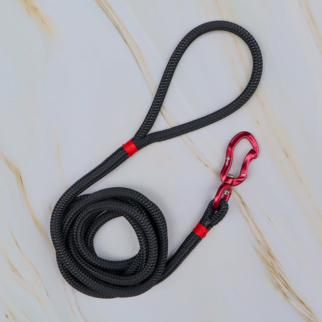 Red & Black Rope Leash