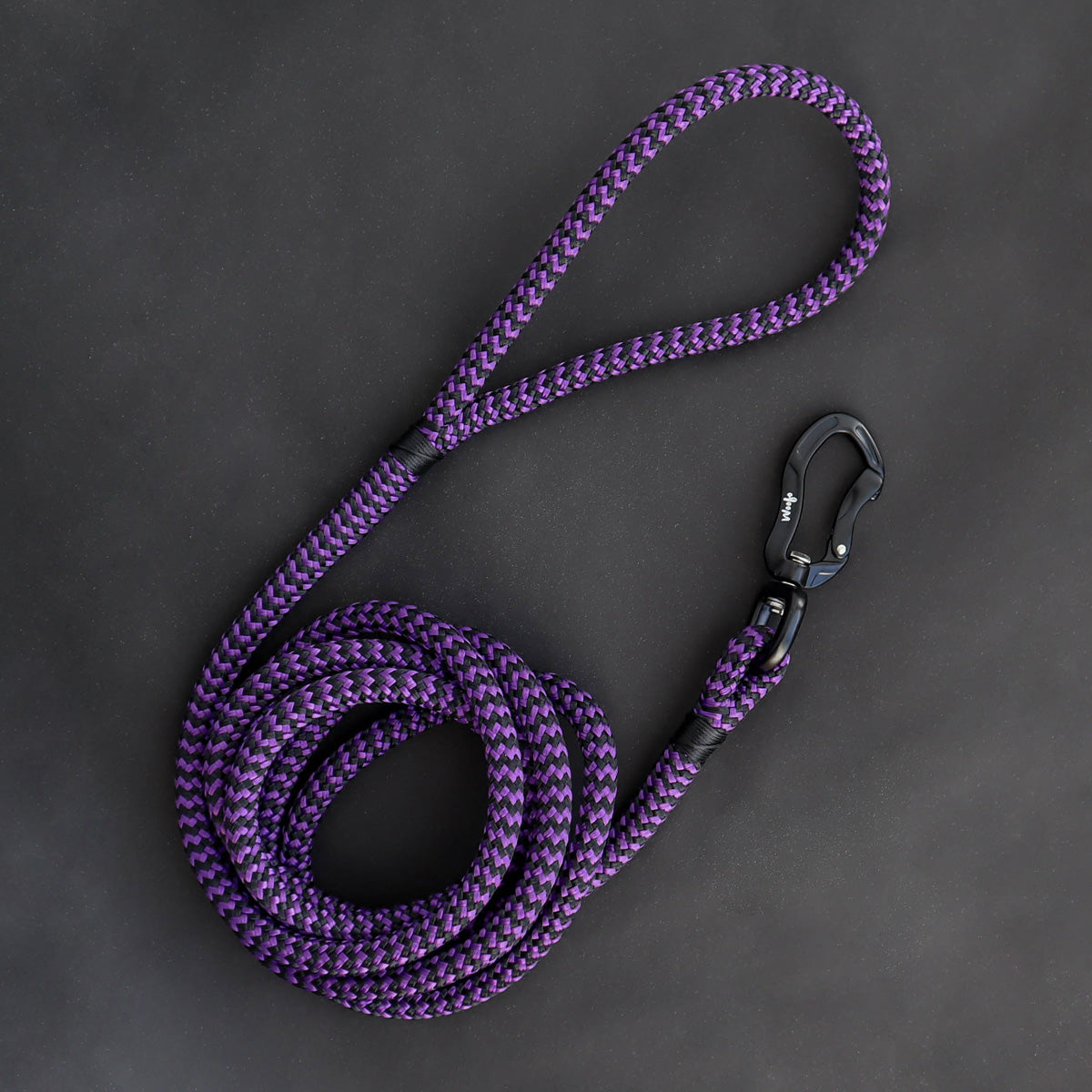 Zippy Purple Rope Dog Leash Handcrafted Dog Lead Woofo Empawrium