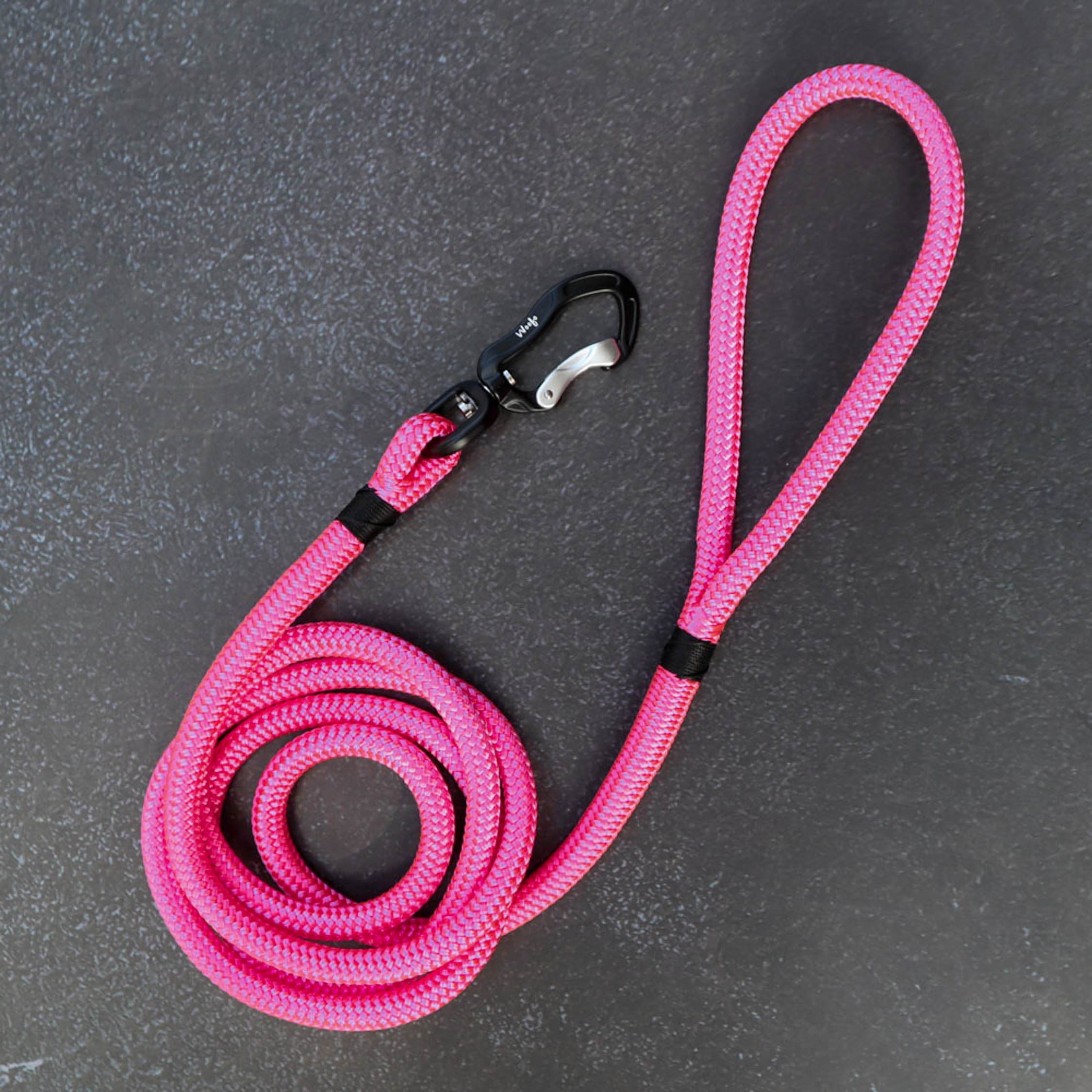 Pink Rope Dog Leash - Handcrafted Rope Lead in New Zealand – Woofo ...