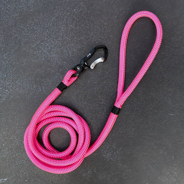 Black & Pink Rope Dog Leash