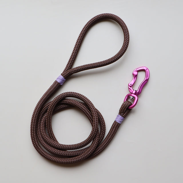 Pink & Brown Rope Leash