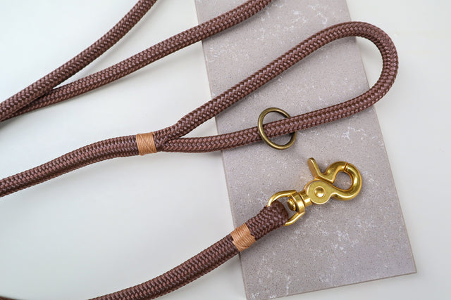 Trigger Clip Rope Leash - Leather-like