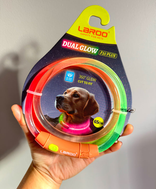 Laroo | Dual Glow Light Up Dog Collar Ring