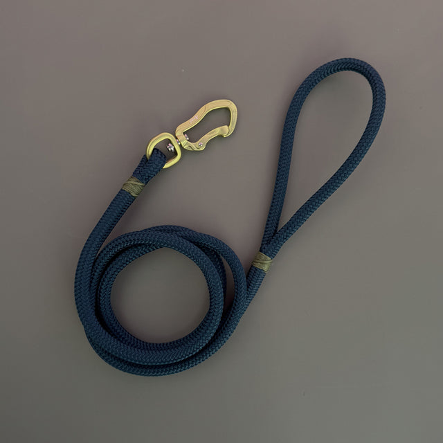 Pastel Olive & Dark Teal Rope Leash