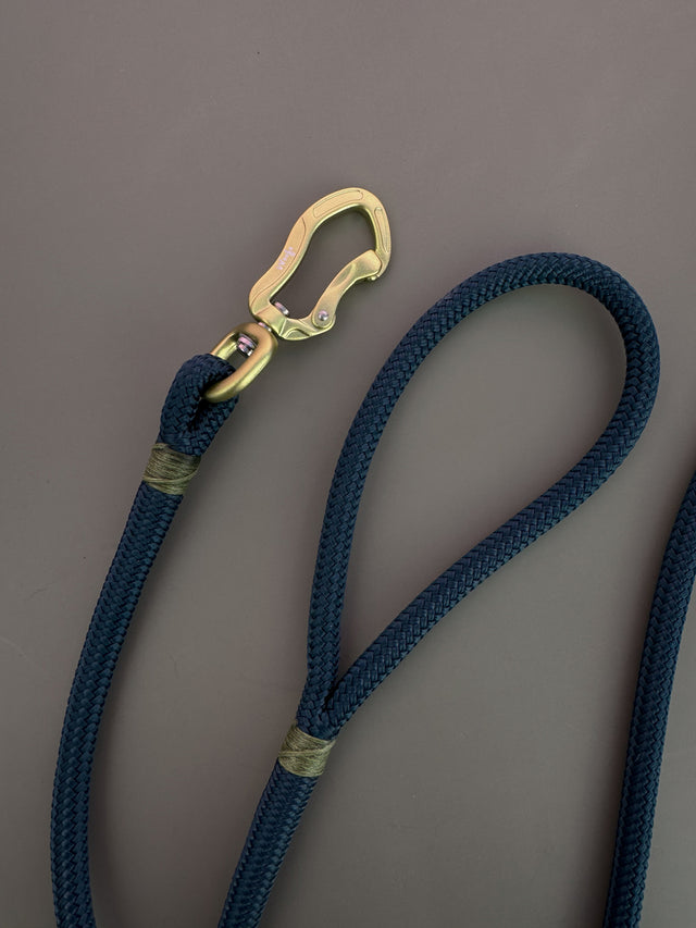 Pastel Olive & Dark Teal Rope Leash
