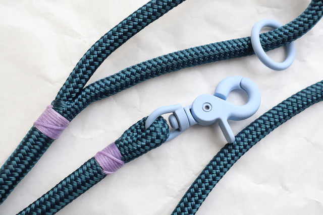 Trigger Clip Rope Leash - Dark Teal