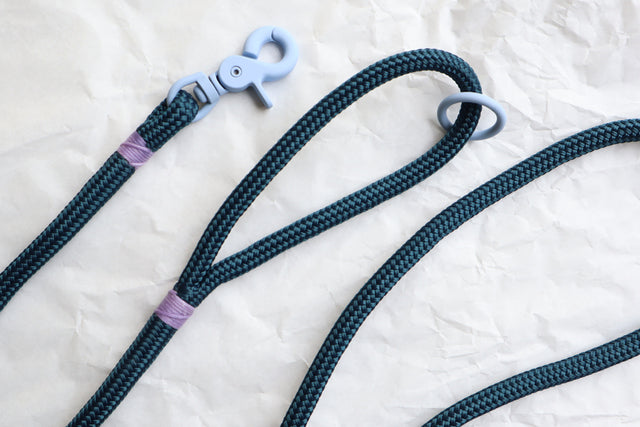 Trigger Clip Rope Leash - Dark Teal