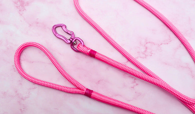 Hot Pink Rope Dog Leash