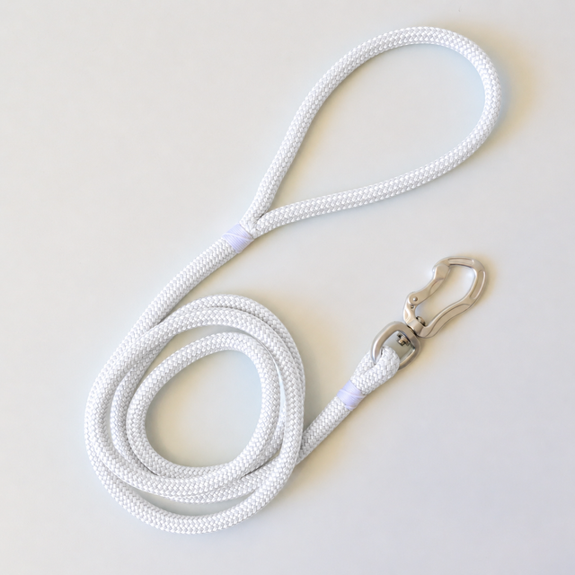 Silver & White Rope Leash