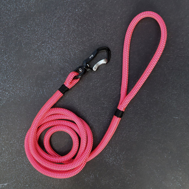 Black & Pink Rope Dog Leash