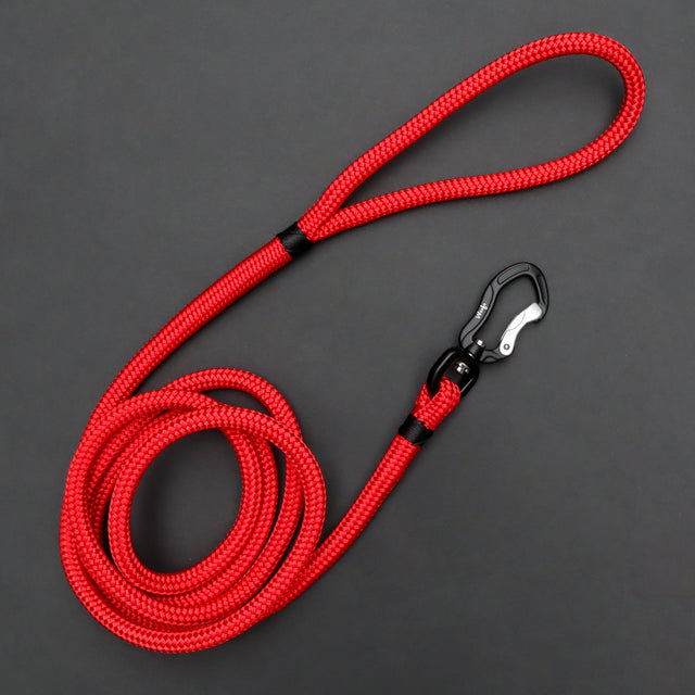 Black & Red Rope Dog Leash