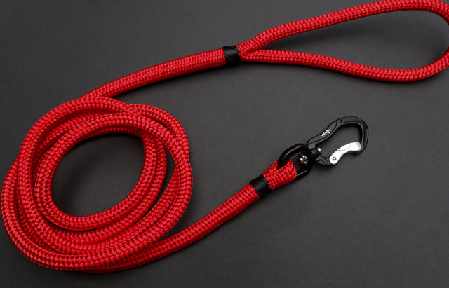 Black & Red Rope Dog Leash