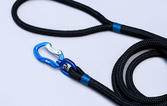 Blue & Black Rope Leash