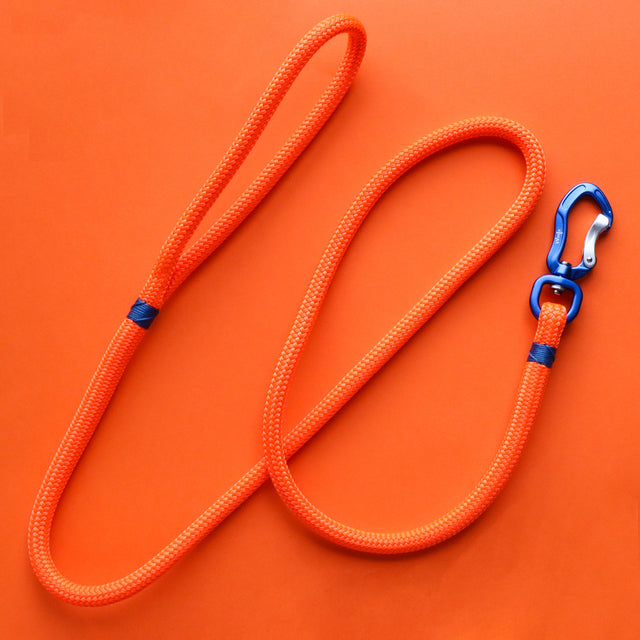 Blue & Fluro Orange Rope Leash