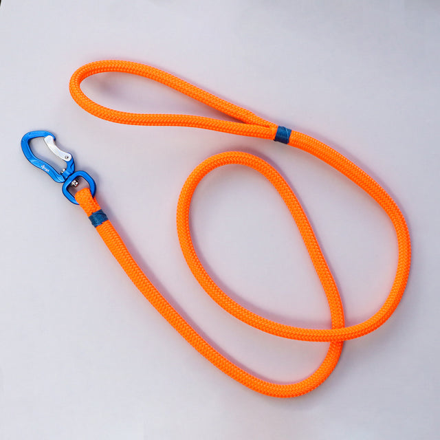 Blue & Fluro Orange Rope Leash