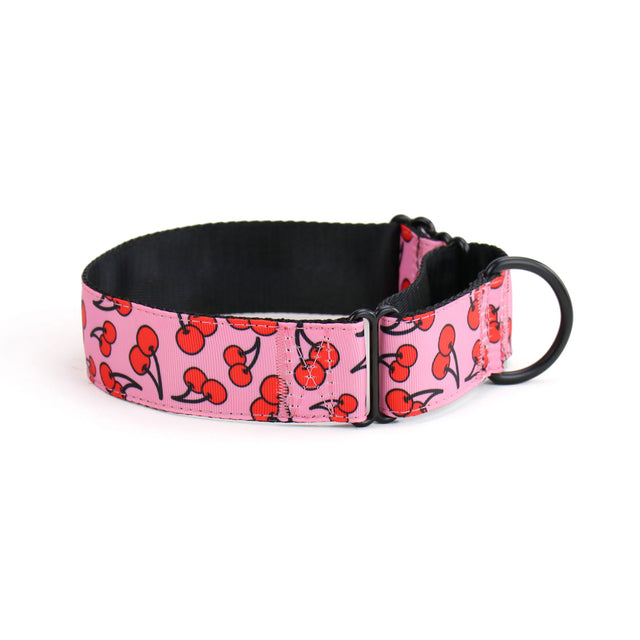 Cherry Crush Martingale Dog Collar