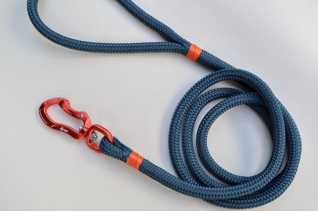 Orange & Dark Teal Rope Leash