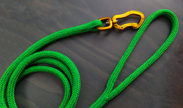 Nautical Rope Dog Leash - Black/Orange/Yellow