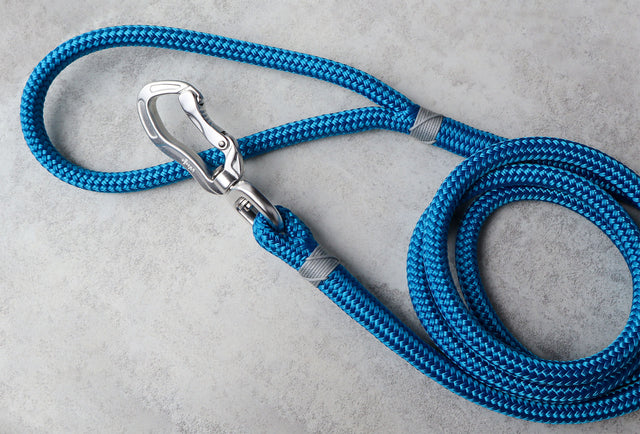 Grey & Blue Rope Dog Leash