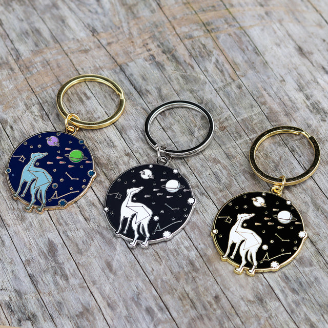 Space-Hound Enamel Keyrings