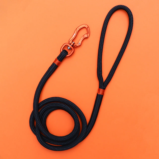Orange & Black Rope Leash