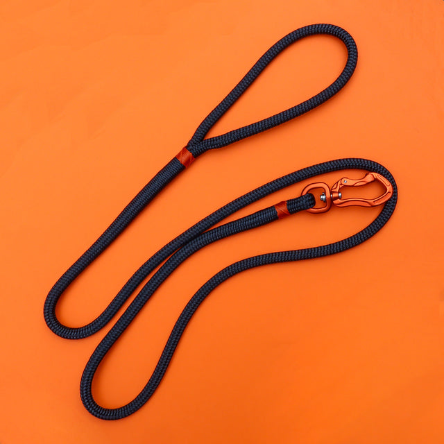 Orange & Black Rope Leash