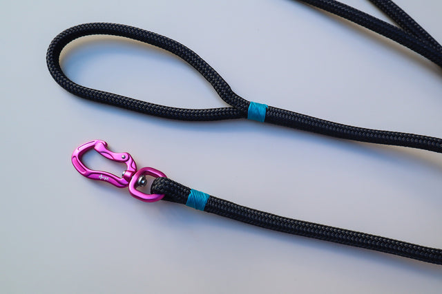 Pink & Black Rope Leash