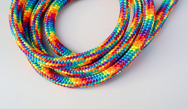 Rainbow Rope Leash - Green