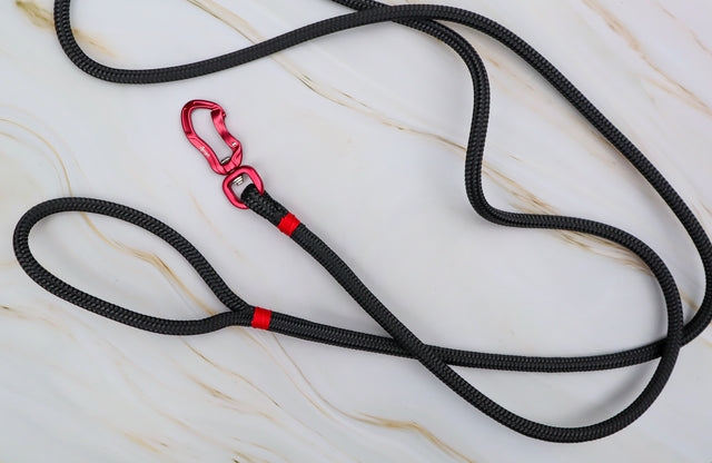 Red & Black Rope Leash