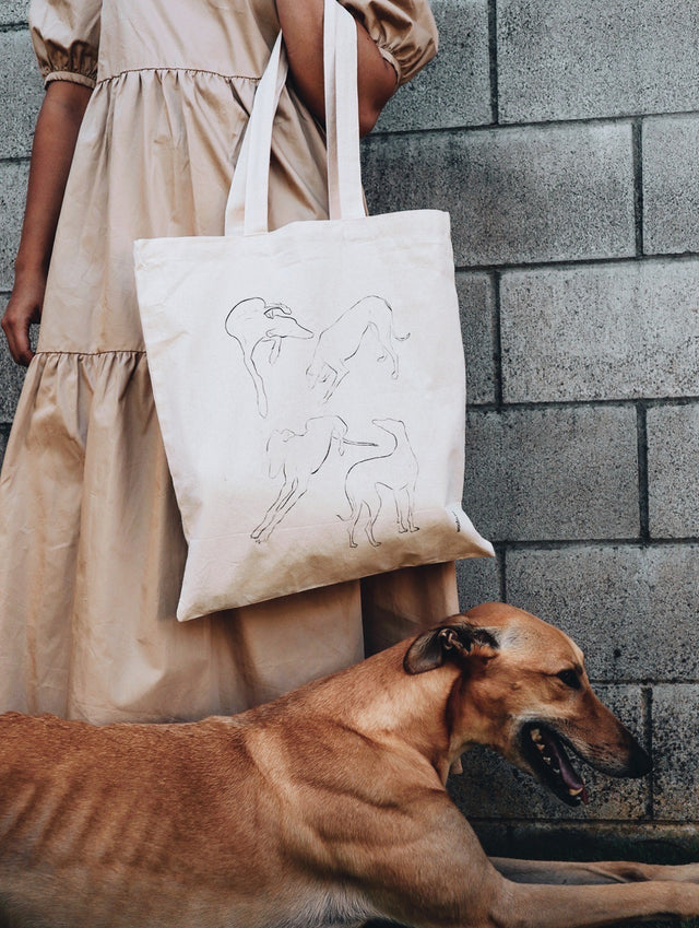 The Longdog Tote Bag - Natural Canvas