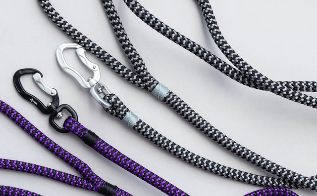 Zippy Silver Rope Leash